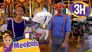 Meekah x Blippi's Roller Coaster Adventure! | Meekah Full Episodes | Educational Videos for Kids