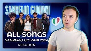 SANREMO GIOVANI 2024 LET'S REACT TO ALL THE SONGS! (First time listening)