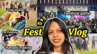 Medical College Fest Vlog | Mbbs students playing games, making rangoli, pot painting | Mbbs Vlog