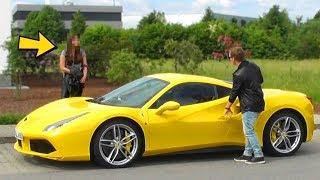 FERRARI GOLD DIGGER PRANK - Rich Kid (Ferrari 488 GTB)