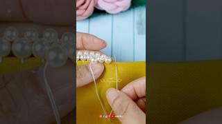 Glam up your fabric: Sew beads or pearls along the edge ️