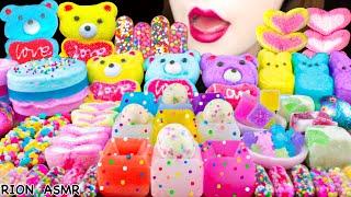 【ASMR】PASTEL DESSERTS BEAR MARSHMALLOW,MARSHMALLOW JELLY CAKE,CAPSULE MUKBANG 먹방 EATING SOUNDS