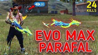 SOLO VS SQUAD || NEW EVO PARAFAL MAX LVL GAMEPLAY!!! ITS TRULY UNSTOPPABLE|| 99% HEADSHOT INTEL I5