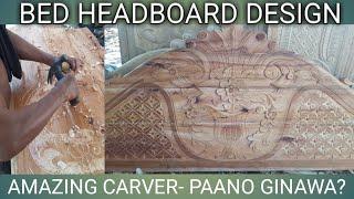 WOODWORKING PHILIPPINES : BED HEADBOARD +Wood Carving