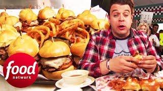 Will This Brisket-Filled Slider Challenge Defeat Adam?! | Man v Food