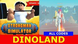 NEW UPDATE [ DINOLAND ] ALL CODES! Strongman Simulator ROBLOX | August 12, 2021