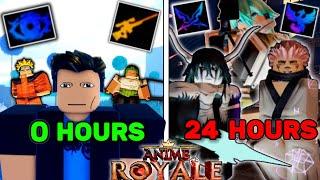 Starting Over and Becoming OVERPOWERED in 24 Hours on Anime Royale Roblox