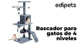 Rascador para gatos de 4 niveles EDIPETS