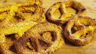 HAND ROLLED KETO PRETZELS 2 WAYS WITHOUT FATHEAD DOUGH OR CHEESE | KETO PRETZEL THINS & "SOURDOUGH"