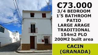 €73.000- Traditional village house with patio and garage for sale in Cacin, Granada, Andalusia