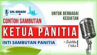 sambutan ketua panitia singkat, untuk berbagai acara