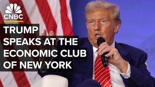 Former President Donald Trump speaks at the Economic Club of New York — 9/5/2024