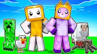 LANKYBOX FOXY & BOXY Play MINECRAFT For The FIRST TIME EVER!? (Let's Play Minecraft Part 1)