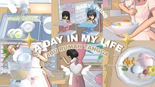 A DAY IN MY LIFE WITH BABY TWINS "Masak Untuk Baby Twins & Papi Miko" ||SAKURA SCHOOL