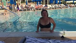 VERY drunk girl in pool harassing hotel guest