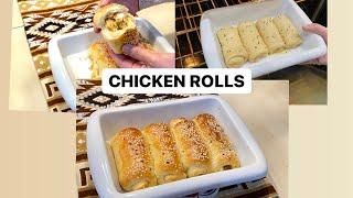 CHICKEN CHEESE DINNER ROLLS Recipe | soft stuffed chicken bread rolls | delicious snack recipe