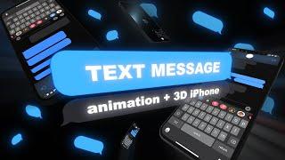 Text Message Animation With 3D iPhone Tutorial In After Effects