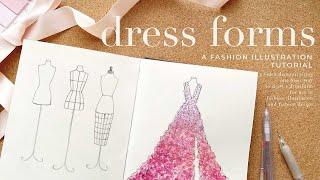 How to Draw a Dress Form  Fashion Illustration Tutorial