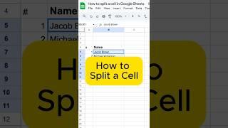 How to Split a Cell in Google Sheets in Seconds! #googlesheetstips