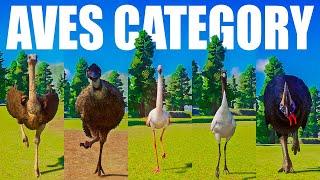 Aves Category Speed Races in Planet Zoo including Emu, Ostrich, Flamingo, Crane etc...