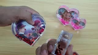 طريقة طباعة اطار قلب مزدوج مع سائل