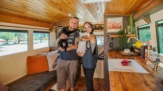 How We Built a Spacious Tiny Home in a Short Bus