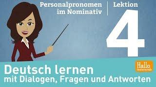 Learn German A1.1 / Lesson 4 / Personal pronouns in nominative / pronunciation