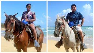 Alana & Ro Horseback Riding on the Beach with Rancho Caribeño- Punta Cana, Dominican Republic 8/3/24