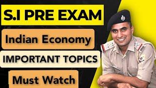 #subinspector सब इंस्पेक्टर पेपर की कर लो तैयारी ।।Indian Economy।। कितने प्रश्न।। Important Topics