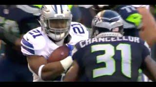 Ezekiel Elliott Meets Kam Chancellor Head On