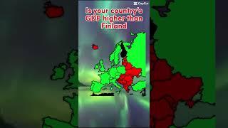 Is your country GDP higher than Finland?#geography #mapping #europe #mapper #map #countrys #mapchart