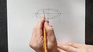 Как нарисовать внутренний эллипс толщины сосуда/ How to draw the inner ellipse, defining thickness