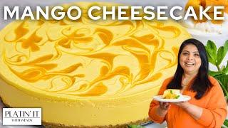 Super EASY No-Bake Mango Cheesecake