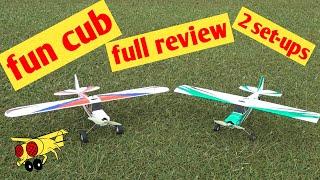 Fun Cub 1100mm multiplex unbox flight review EPO RC plane Kit for Trainer Beginner