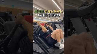 벌크업 할 때 진행하는 하체운동루틴 4가지!! (프레스)