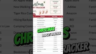 Christmas Budget Gift Tracker Google sheets! Save your money this Christmas  #christmasbudget