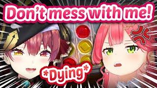 Miko's Brain Explodes Facing Marine In Connect 4... 【ENG Sub Hololive】