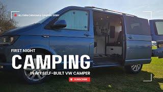 First Night Camping in My Self-Built VW Transporter Campervan | Van Life Begins!