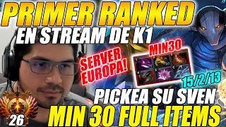 PRIMER RANKED en STREAM de HECTOR K1pickea SU SVEN, MIN 30 FULL ITEMS! - SERVER EUROPA #dota2