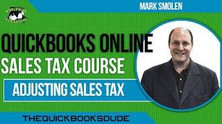 QuickBooks Online Adjusting Sales Tax Adjustment