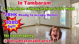 ️In Tambaram2bhk 1080sqft Ready to occupy HomeVery close To GST ROAD & Railway stationDont miss