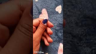 Easy Nail Art Blue  And White 