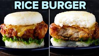 Japanese-Style Fried Chicken Rice Burger