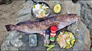 Catch and Cook!!! BOILING Rice - Fish, Avocado, and Butter!  SO EASY!!!!