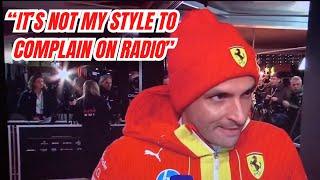 Carlos Sainz Savage Reaction to Charles Leclerc RANTING on Radio in Las Vegas GP