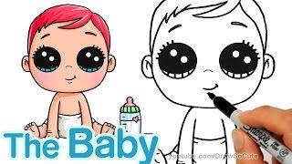 How To Draw a Cute Baby step by step Easy - Storks Movie