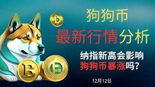 狗狗币 doge币 比特币 BTC 区块链 加密货币 最新行情走势分析，狗狗币再次精准抄底，纳斯达克新高对狗狗币走势影响几何？