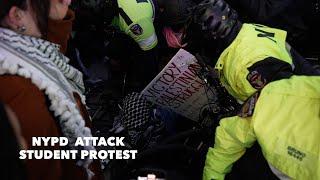 NYPD Attack students at  Pro Palestine Ceasefire Rally