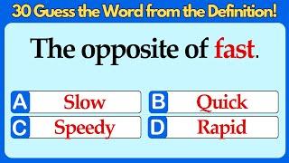 Ultimate Vocabulary Test || Can You Guess the Word from These 30 Definitions? #viralquizvieos