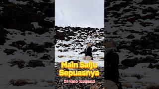 Asyik, main salju sepuasnya di Gunung Ruapehu , New Zealand #arvandzikri #liburan #whv #selandiabaru